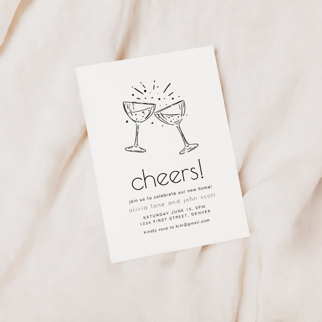 Convites Simples Partido do Aquecimento Doméstico Moderno C (Criador carregado)