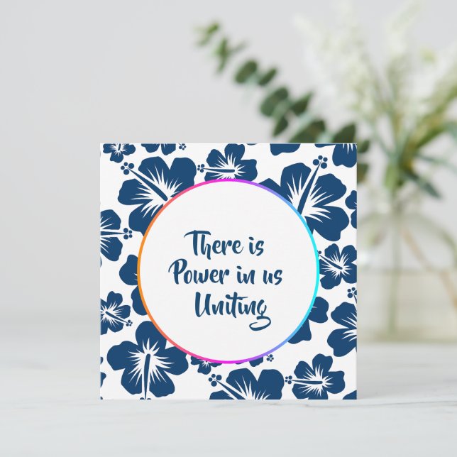 Convites Simples Projeto de Celebração Floral da Herança AA (Em pé/Frente)