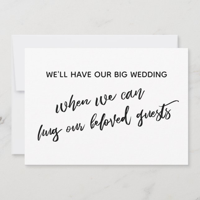 Convites Simples Quando Podemos Abraçar Você Adiou O Casame (Frente)