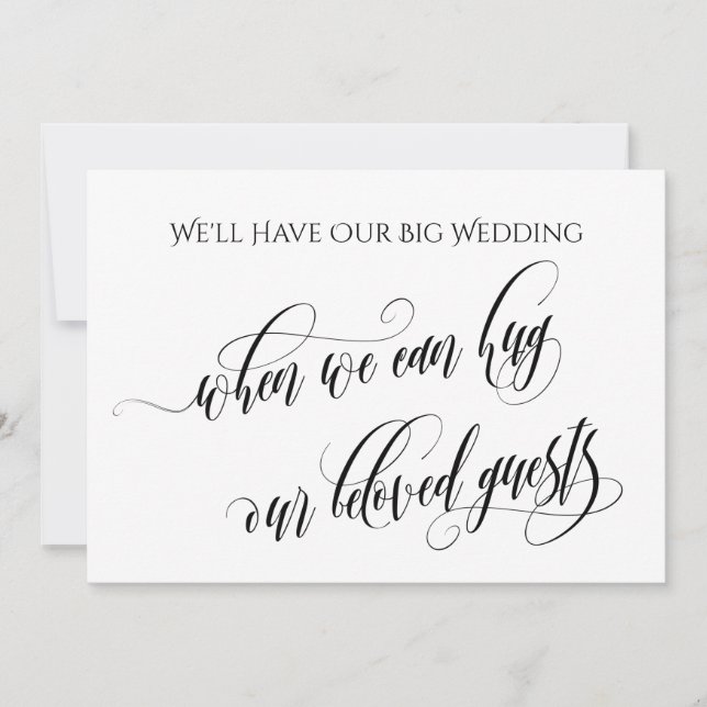 Convites Simples Quando Podemos Abraçar Você Adiou O Casame (Frente)