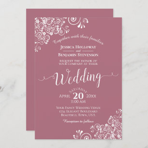 Convites Simples rendas brancas e elegantes no casamento de