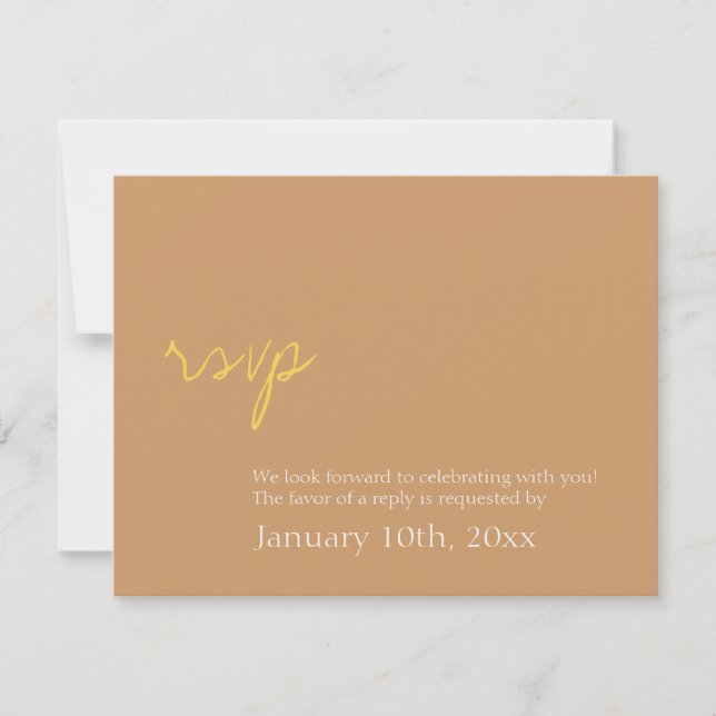 Convites Simples resposta de RSVP de casamento com brilho e (Frente)