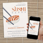 Convites Simples Retro 50º aniversário do Sushi Party<br><div class="desc">Simples Retro 50º Aniversário Convite de festas Sushi. Entra num mundo de sabor e diversão enquanto o convidamos para uma celebração única de marco—um Partido Sushi como nenhum outro. Nosso design de convite apresenta uma estética simples, mas retrô, dando o tom para uma noite de prazeres culinários e vibrações nostálgicas....</div>