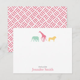 Convites Simples Safari Animal Personalize Stationery