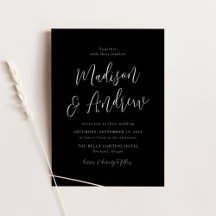 Simples Script de Casamento Preto e Branco