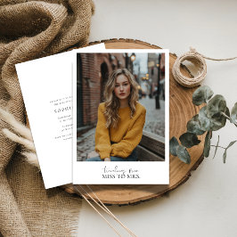 Convites Simples senhorita Elegante para a foto da Sra. Chá