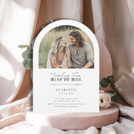 Convites Simples Senhorita Moderna para o Chá de panela de 