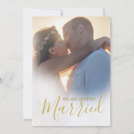 Convites Simples Sobreposição de Foto Moderna 2 de Casament