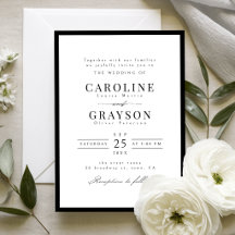 Simples Tipografia Elegante Casamento Clássico
