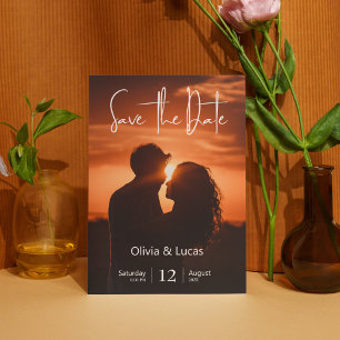 Convites Simples Trendy Sun Foto Para Salvar A Data Casamen