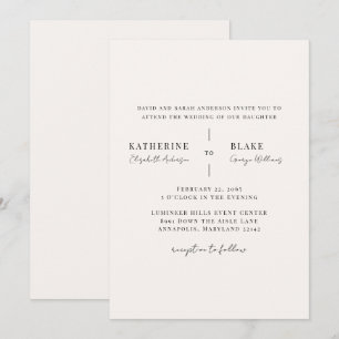 Convites Simplesmente Casamento de Champanhe Leve