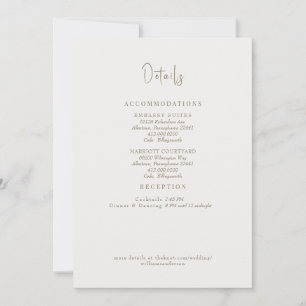 Convites Simplesmente Cream Detalhes de Casamento II Gabine