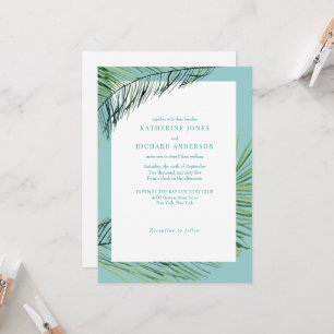 Convites Simplesmente Elegante Casamento de Palma Tropical
