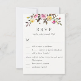 Convites Simplesmente lindo RSVP de casamento com opções de