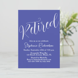 Convites Simplesmente Moderno Script Lavanda Aposentadoria
