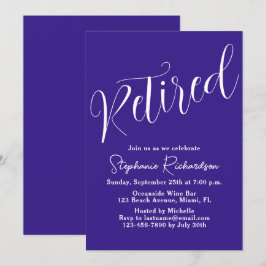 Convites Simplesmente Moderno Script Roxo Escuro Aposentado