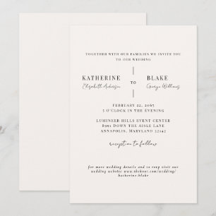 Convites Simplesmente Nosso Site de Casamento em Champanhe