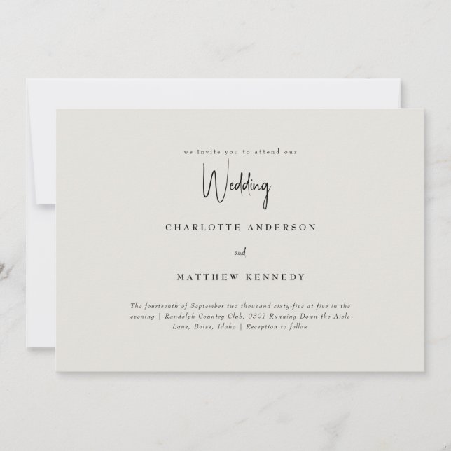 Convites Simplesmente Nossos Cremes Não Casamento De Pais (Frente)