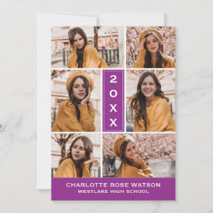 CONVITES SIMPLESMENTE O CHIC PHOTO COLLAGE GRADUATION INVIT