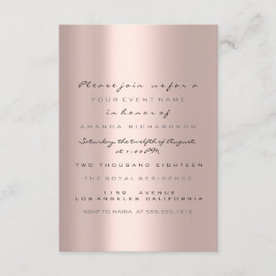 Convites Simplesmente Rosa Dourado Blush Noiva Sweet 16
