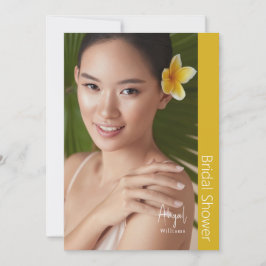 Convites Simplesmente Seu Chá de panela Amarelo de Foto Mod