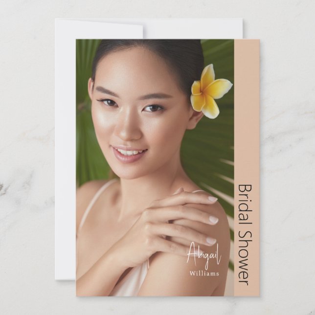 Convites Simplesmente Seu Chá de panela De Foto Moderno Da  (Frente)