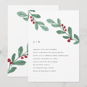 Convites Simplicidade de Feriado Casamento Greenery de Na