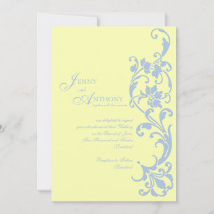 Convites Simplicidade Elegante do Jato de Borboleta e Azul-