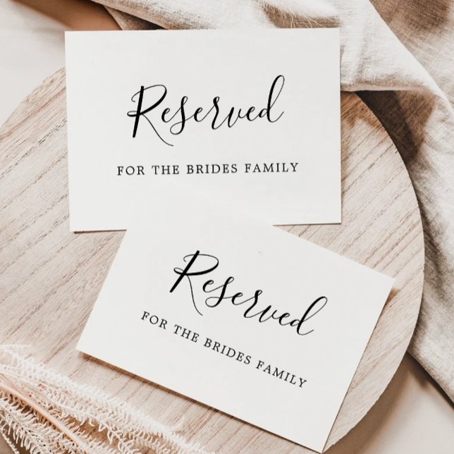 Convites Sinais De Cadeira Mínimos Reservados, Casamento De (Minimalist Reserved Chair Signs, Wedding Seating Invitation)