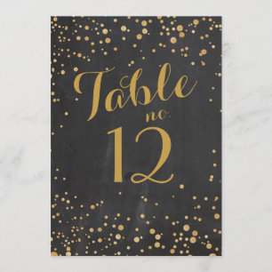 Convites Sinais de número da mesa do brilho da faísca