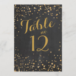 Convites Sinais de Número de Tabela de Glitter Sparkle