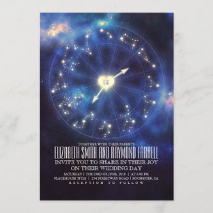Convites Sinais Zodiac   Constelle Starry Night Wedding