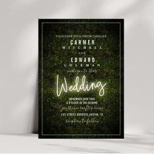 Convites Sinal branco de neon Boxwood Casamento