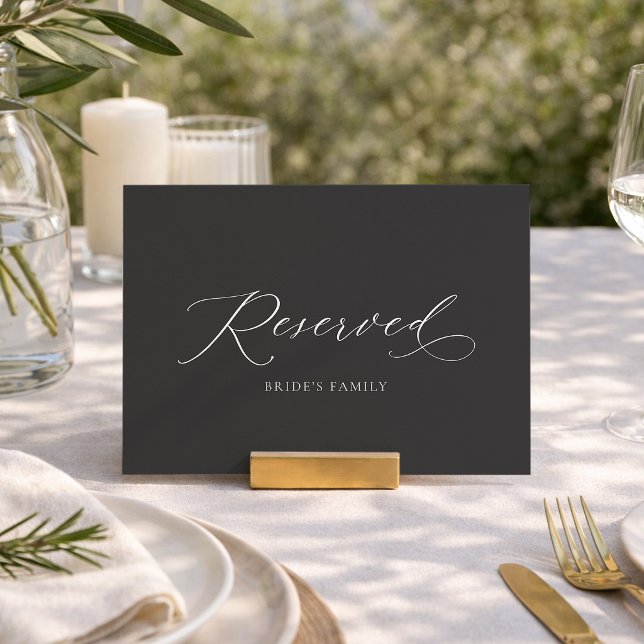 Convites Sinal de Assento de Casamento Reservado Elegante (Criador carregado)