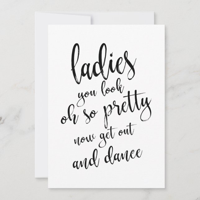 Convites Sinal de Banheiro Feminino para Casamento Acessíve (Frente)