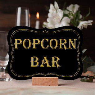 Convites Sinal de Bar de Pipoca Dourada de 1920 Gatsby
