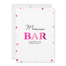 Sinal de Bar Mimosa chá de panela | Confetti rosa