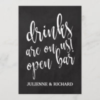 Sinal de barra aberta de casamento de lousa acessí