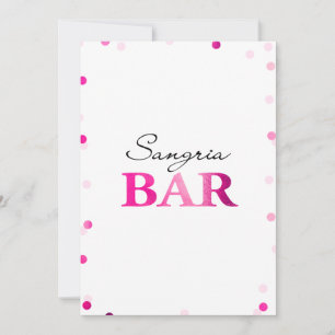 Convites Sinal de Barra de Sangria para Chá de Noiva Conf
