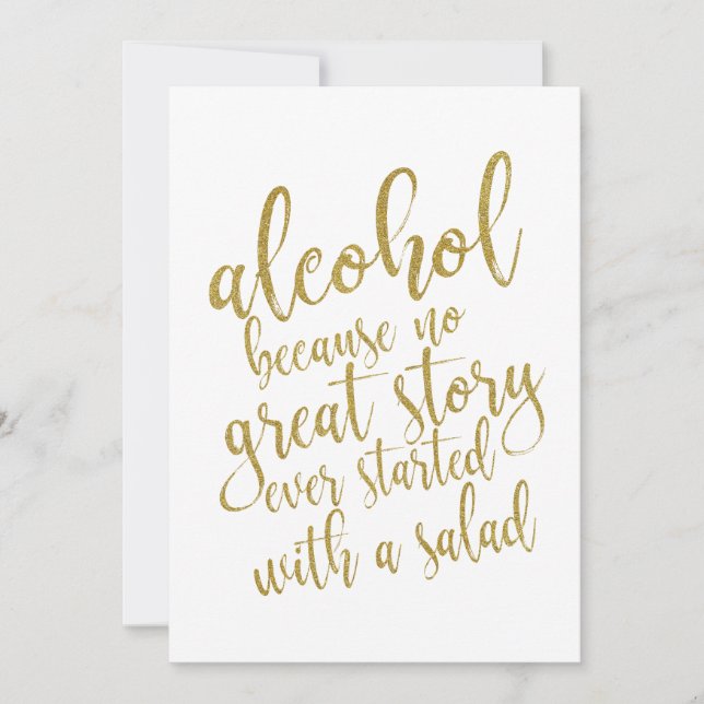 Convites Sinal de Bebida Alcoólica Porque Nenhuma Grande Hi (Frente)