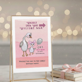 Convites Sinal de Boas-Vindas Silly Goose| Venha Por Aqui