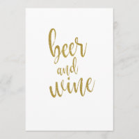 Sinal de Brilho Dourado de Cerveja e Vinho Acessív