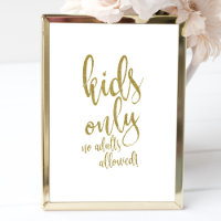 Sinal de Casamento Acessível com Brilho Dourado pa