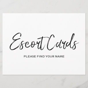 Convites Sinal de casamento "Cartões Escort" Na moda com