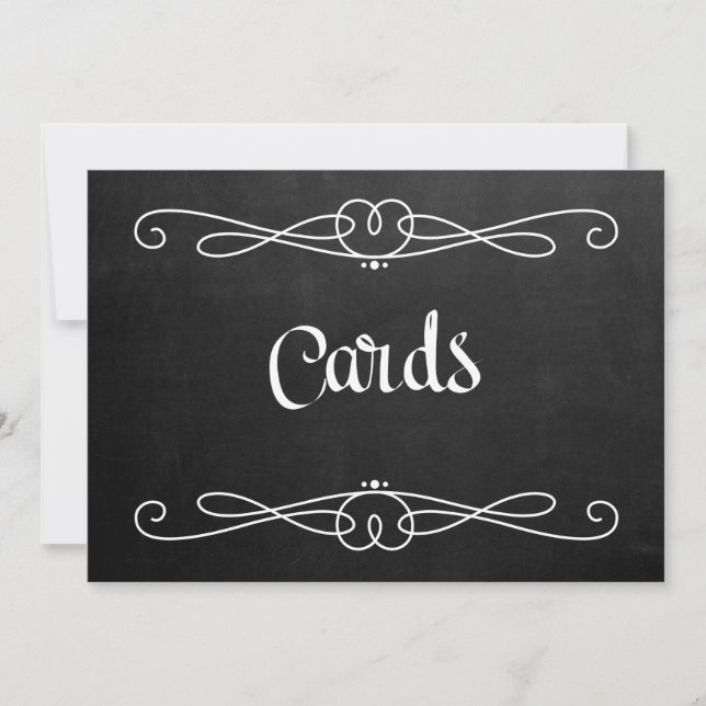 Convites Sinal de Casamento "Cartões" Estilo Quadro Negro (Frente)