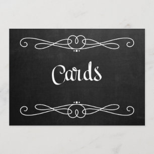 Convites Sinal de Casamento "Cartões" Estilo Quadro Negro