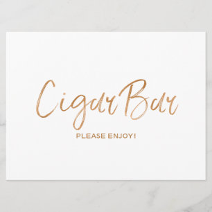 Convites Sinal de Casamento "Cigar Bar"   Rosa Dourada Esti