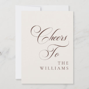 Convites Sinal de casamento Clássico Marrom Choco Marfim Ch