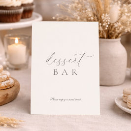 Convites Sinal de Casamento de Barra de Sobremesa Minimalis