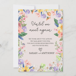 Convites Sinal De Casamento De Memória De Primavera De Flor